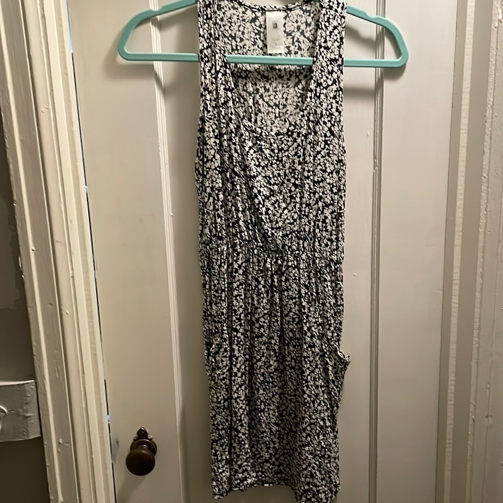 Black and White Cotton Dress